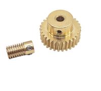 GuidNaurys 0.5M Copper Turbine Worm Gear Set 1:20 Gear Ratio 0.5 Module 20 Teeth Worm Pinion 7x20mm Turbine Shaft meshing angle(Bore 5mm gear 3mm rod)