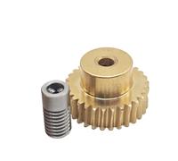 GuidNaurys 0.8 Module 1:30 Ratio Worm Gear Set 13.6x26mm Worm Rod 0.8M 30 Teeth Copper Turbine Gear meshing angle(Bore 8mm rod 5mm gear)
