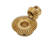 GuidNaurys 1 Set 0.5 Module 1:2 Transmission Reduction Bevel Gear 0.5M 20T 40T 90 Degree Angle Copper Helical Conical Gear meshing angle(20T 4mm bore 40T 6mm bore)