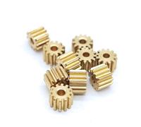 GuidNaurys 10pcs 0.3M 8T Powder Copper Based Straight Teeth Gear 0.3 Module 8 Teeth 3mm OD Cylindrical Gear 0.8mm 1mm Tight Fit transmission(4mm thick 0.98mm bore)