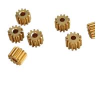 GuidNaurys 10pcs 0.4 Module Flat Gear 1mm 1.2mm Tight Fit Shaft Motor Gear 0.4M 7 Teeth 8T 11T Straight Teeth Pinion transmission(0.4M 7T 3mm high 1.18mm bore)