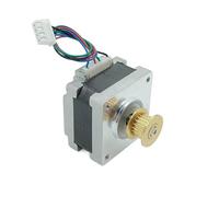 GuidNaurys 12V DC 39mm Frame Stepper Motor 5x13.7mm Shaft 20T Wheel Nema 16 Stepping Motor 0.2N.m 1.8 Degree 0.7A 2 Phase 4 Wire stage Assembly
