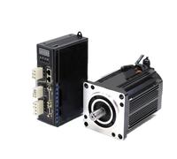 GuidNaurys 130mm Flange Stepper Motor Driver Kit 3 Phase Nema 52 Closed Loop Stepper Motor 24mm Diameter Shaft 8mm Keyway Step Servo Motor stage Assembly(130 flange 35NM set)