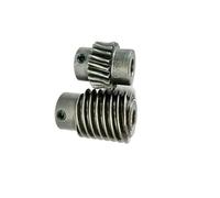 GuidNaurys 1M 20T Double Step Worm Gear Set 1:5 Reducer Ratio 8mm Bore Steel Turbine Worm Pinion Turbine Rod meshing angle