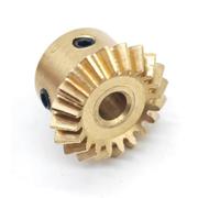 GuidNaurys 1pc 0.5 Module Copper Bevel Gear 20 Teeth 30 Teeth 90 Degree Meshing Miter Gear 0.5M 20T 25T 30T Conical Pinion meshing angle(20 teeth 4mm bore)