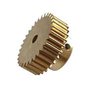 GuidNaurys 1pc 0.5M 58T Copper Straight Teeth Gear 0.5 Module 58 Teeth Step Cylindrical Spur Gear 30mm Diameter Transmission Pinion transmission(Step 25mm Hole 12mm)
