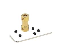 GuidNaurys 1pc 2mm 2.3mm 3mm 3.17mm 4mm 5mm 6mm Brass Rigid Motor Shaft Coupling Coupler Motor Transmission Connector with Screws Wrench axis connection(3x4mm)