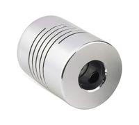 GuidNaurys 1pc D19 L25 Motor Flexible Coupling Aluminium Jaw Shaft Coupler 19mm x 25mm torque vibration(8mm X 6.35mm)
