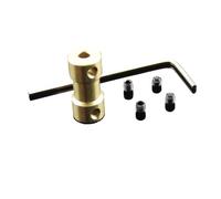 GuidNaurys 1pc Metal Shaft Coupling Copper Couplings Bore 2mm 2.3mm 3mm 3.17mm 4mm 5mm Airplane Model Coupling Motor Coupling axis connection(2mm x 2.3MM)