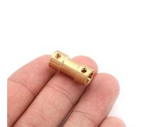 GuidNaurys 1pc Motor Shaft Coupling Brass Flexible Transmission Motor Connector Boat Drive Shaft Coupler axis connection(2mm to 3mm)