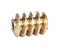 GuidNaurys 1pcs 0.5 Module Copper Worm Gear Rod 2mm Inner Hole 5.5x8mm Turbine Worm Shaft JGY370 Motor Accessories meshing angle