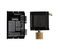 GuidNaurys 1pcs 1.2 Degree Nema 23 Stepper Motor Driver Kit 3 Phase 6 Wires 0.9N.m 3A 57x57x50mm Stepper Motor 3DM580 Hybrid Driver stage Assembly