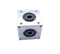 GuidNaurys 1pcs 90 Degree Bevel Gear Reversing Gearbox 1:1 Ratio Double Output Shaft Steering Gearbox Commutator 8mm Keyway Hole modify steeing
