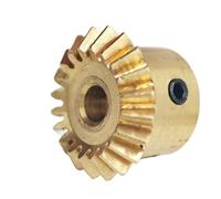 GuidNaurys 1pcs 90 Degree Brass Bevel Gear 0.8 Module 25 Teeth Conical Pinion 1:1 Transmission 0.5M 25T Equal Diameter Bevel Gear meshing angle(5mm bore)