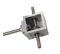 GuidNaurys 1pcs 90 Degree Cross Spiral Bevel Gear Gearbox 1:1 Transmission 8mm Double Output Shaft Right Angle Steering Commutator modify steeing