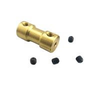 GuidNaurys 1pcs Brass Rigid Coupling 2mm 3mm 3.17mm 4mm 5mm 6mm Connecting Shaft Transmission Parts Motor Coupling axis connection(2X2mm)