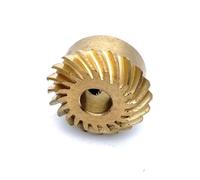 GuidNaurys 1pcs Copper 0.8 Module 20 Teeth Spiral Bevel Gear 4mm 5mm 6mm Hole 90 Degree Meshing Bevel Pinion 0.8M 20T Helical Bevel Gear meshing angle(Left rotate 6mm bore)