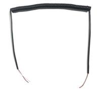 GuidNaurys 24AWG Electrical Extensible Wire 2 Core 0.2mm Square Spring Cable Black Telescopic Spiral Sheathed Wire Cable Retractable Cord(Stretch 3.75 Meters)