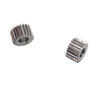GuidNaurys 2pcs 0.4 Module 14 Teeth Spur Gear 45 Steel Straight Teeth Gear 2mm Tight Fit Shaft 0.4M 14T 6.4x4mm Cylindrical Pinion straight pinion