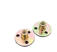 GuidNaurys 2pcs Flange Motor Shaft Coupling 3 Holes Nut M6 M8 M10 M12 Iron Plate Nut For Boat Car Model Airplane axis connection(M10)
