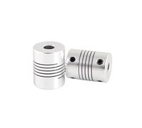GuidNaurys 2pcs Flexible Motor Couplings D25 L30 CNC Stepper Shaft Aluminium Coupler torque vibration(5mm x 10mm)