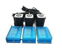 GuidNaurys 3 Set X Y Z CNC Router Nema 23 Stepper Motor Driver Kit 2.2Nm 4.5A 57x57x102mm Hybrid Step Motor 2 Phase 24-80V DC Step Driver stage Assembly