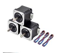 GuidNaurys 3PCS 42x42mm Frame Stepping Motor 45N.cm 63.74oz.in 1.5A Nema 17 Stepper Motor 1.8 Degree 17HS4401 stage Assembly