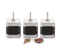 GuidNaurys 3pcs 42x42x48mm 42BYGH Stepper Motor 1.8A 52N.cm 78oz-in 2 Phase 4 Wires 17HS8401 Nema 17 Stepping Motor stage Assembly