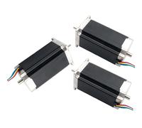 GuidNaurys 3PCS 57x115mm 2 Phase 4 Wires Stepper Motor 1.8 Degree 6.3V 3A 30Kg-cm 425oz-in Dual Shaft Nema 23 Stepper Motor stage Assembly