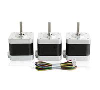 GuidNaurys 3pcs Nema 17 Stepper Motor 1.5A 17HS4401 Step 1.8 Degree 42BYGH 2 Phase 4 Wire 42x40 Stepping Motor 1 Meter Cable stage Assembly