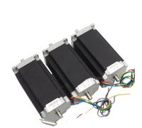 GuidNaurys 3pcs Nema 23 Stepper Motor 1.8 Degree 280N.cm 425oz-in 3A 57x57x112mm 23HS2430B Stepping Motor 8mm Dual Shaft stage Assembly
