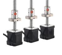 GuidNaurys 3pcs SFU1204 Ball Screw Nema 17 Stepper Motor 1.8A 52N.cm 1.8 Degree Step Motor 2 Phase 4 Wires Linear Stepper Motor stage Assembly(100mm)