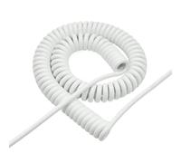 GuidNaurys 4 core Spring Spiral Electric Wire Stretch 9 Meters Telescopic Polyurethane Multiple Strands Industrial Electrical Line Retractable(0.3mm2 22AWG)