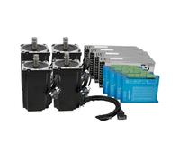 GuidNaurys 4pcs Nema 34 Closed Loop Stepper Motor Kits 6A 86mm Flange Step Motor 2 Phase Hybrid Step Driver 60V Power 4 Axis CNC Kits stage Assembly(4.5N.m)