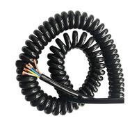 GuidNaurys 5 core 18AWG Spiral Telescopic Spring Cable Extendable Versatile Coiled Wire Retractable Cord(Stretch 1 meter)