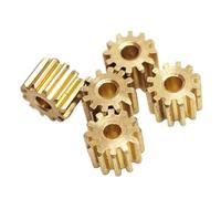 GuidNaurys 5pcs 0.2M 18T Brass Flat Gear 1mm Tight Fit Shaft Motor Model Pinion 4mm Diameter 0.8mm Thickness 0.2 Module 18 Teeth Gear straight pinion