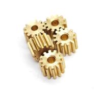 GuidNaurys 5pcs 0.4 Module 11T Brass Straight Teeth Gear 1.5mm 2mm Tight Fit 0.4M 11T Cylindrical Gear 5.2mm Diameter Pinion straight pinion(2.02mm hole)