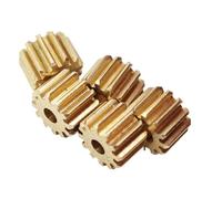 GuidNaurys 5pcs 0.4 Module 6 Teeth Small Brass Gear 1mm Tight Fit Shaft Motor Gear 3.2mm Diameter 3mm Thickness 0.4M 6T Pinion straight pinion