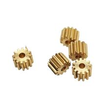 GuidNaurys 5pcs 0.4 Module Brass Spur Gear 4mm Thickness Straight Teeth Cylindrical Gear 0.4M 8 Teeth 9T 10T 1.5mm 2mm Tight Fit Pinion straight pinion(9 teeth 1.48mm bore)