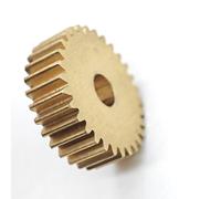 GuidNaurys 5pcs 0.4M 19T Brass Straight Teeth Gear 2mm Tight Fit Shaft 0.4 Module 19 Teeth Gear 8.4mm Diameter 3.7mm Thickness straight pinion