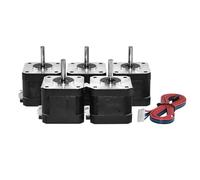 GuidNaurys 5pcs 42x42mm Frame Stepping Motor 2 Phase 4 Wires 17HS4401S 42x42x38mm Nema 17 Hybrid Stepper Motor 4.5mm D Shaft stage Assembly