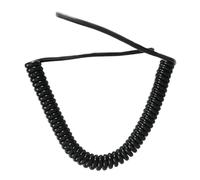 GuidNaurys 8 core 24AWG Telescopic Network Cable Household Sensor Spiral Wire Flexible Black Spring Cord for Enhanced Connectivity Retractable Cord(Stretch 14 meters)