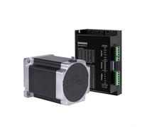 GuidNaurys 86x86x112mm Hybrid Stepper Motor 8.5N.m 4.9A Nema 34 Open Loop Stepper Motor Kit 14mm Shaft with Keyway DM860S Driver stage Assembly