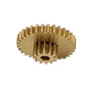 GuidNaurys Copper Duplex Pinion 0.4M 12T 32T Double Gear 2mm Loose Fit 0.4 Module 12 Teeth 32 Teeth Double Layer Gear straight pinion