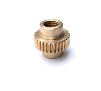 GuidNaurys Copper Worm Gear 1 Module 30 Teeth Dual Step Turbine Gear DIY Lifting Table Screw Shaft Parts meshing angle(M14 BORE)