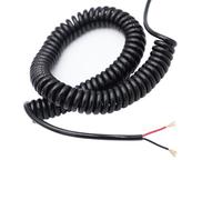 GuidNaurys Telescopic 2 core Extension Cable Flexible Spring Spiral Stretch to 3 Meters Electric Wire Retractable Cord(17 AWG)