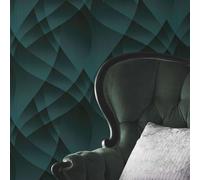Guido Maria Kretschmer non-woven wallpaper graphic turquoise gloss (3,56£/1qm)