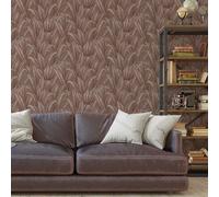 Erismann Zanzibar Leaf Bronze Metallic Wallpaper 10371-48