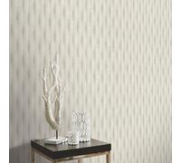Guido Maria Kretschmer non-woven wallpaper waves concrete cream grey (4,27£/1qm)