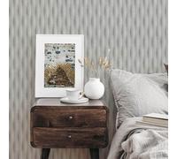 Guido Maria Kretschmer non-woven wallpaper waves concrete light grey (4,27£/1qm)